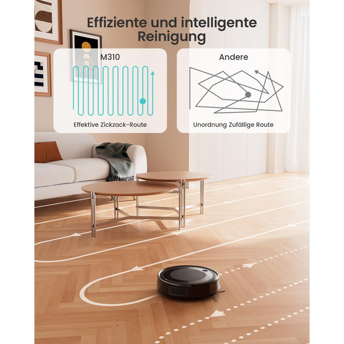 Робот-пилосос LEFANT M310: потужний, з Wi-Fi, для тварин та твердих поверхонь