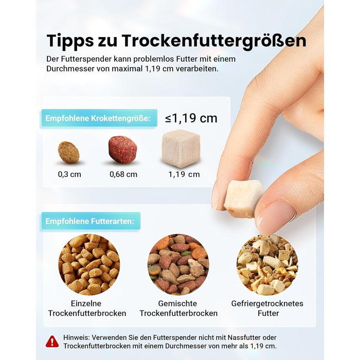 Автомат годівлі для котів з APP та таймером, 6 л / 25 порцій, 3 миски, 3 пакетики силікагелю, система запобігання застряганню, WiFi 2.4G, запис голосу, чорний