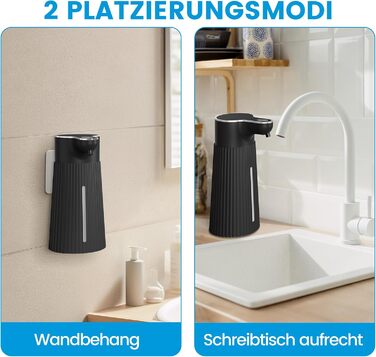 Електричний дозатор мила 400 мл з сенсором, автоматичний диспенсер піни для мила, настінний, білий, USB, IPX6 вологостійкий