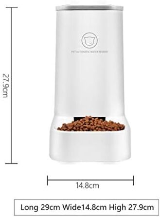 Автоматичний фонтанчик-диспенсер для корму та води для собак та котів, BPA-free, білий