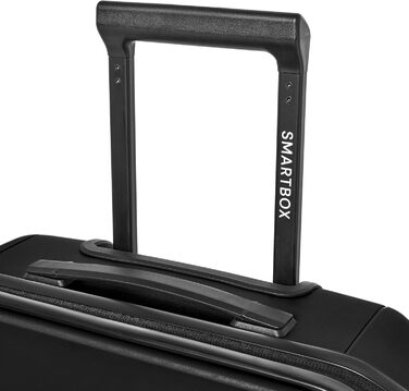 Чемодан Smartbox Hartschalen Check-in L (75 см) з поліпропілену, 4 колеса, TSA-замок, чорний металік