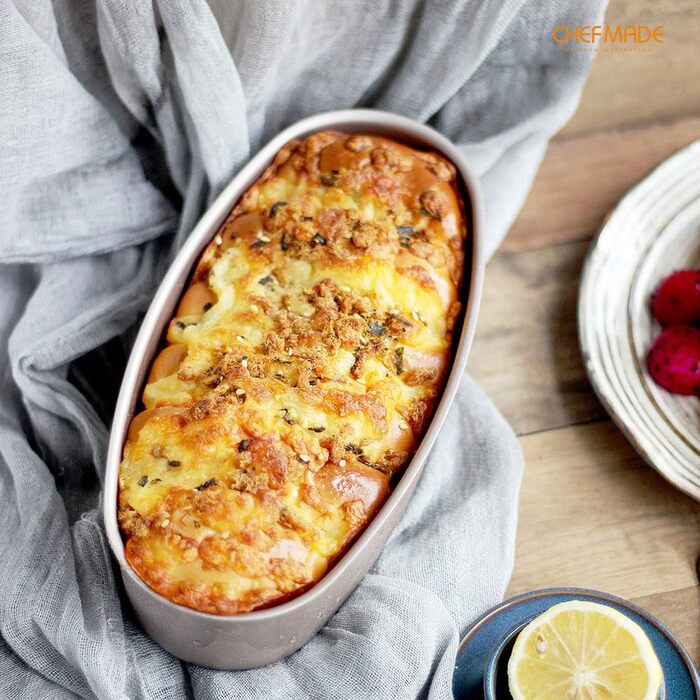 Форма для випічки CHEFMADE Ellipse для сирного пирога, овальна, 8 дюймів, антипригарна, золотиста, для духовки та мультиварки