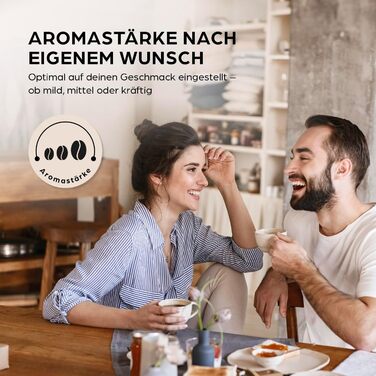 Кавомашина Barista Filterkaffeemaschine з регульованим млинком та термосклом | Функція підігріву, таймер 24г та постійний фільтр | На 10 чашок кави | Кавоварка для зерен та меленої кави [Нержавіюча сталь] (11) Сіра