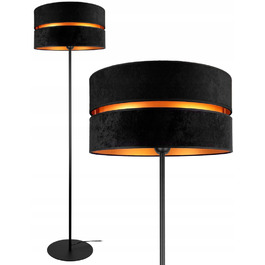 Підлогова лампа Glimex Modern E27 60 Вт, чорний з жовтим