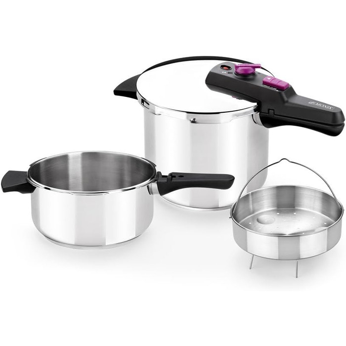 Корзина для приготування їжі на пару з нержавіючої сталі BRA (22 x 22 x 5 см)