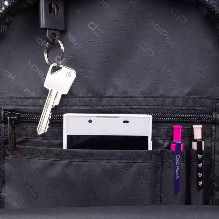 Підлітковий шкільний рюкзак CoolPack Drafter 28 л Vilnius, чорний у квітку