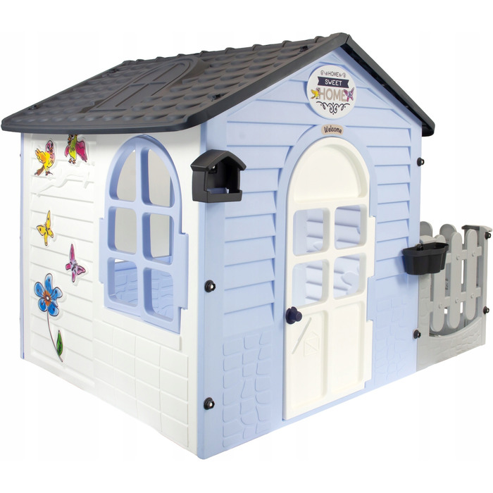 Великий дитячий садовий будиночок з терасою та огорожею Mochtoys XL