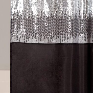Шторка для душу Lush Decor Night Sky, 183x183 см, сірий та білий колір