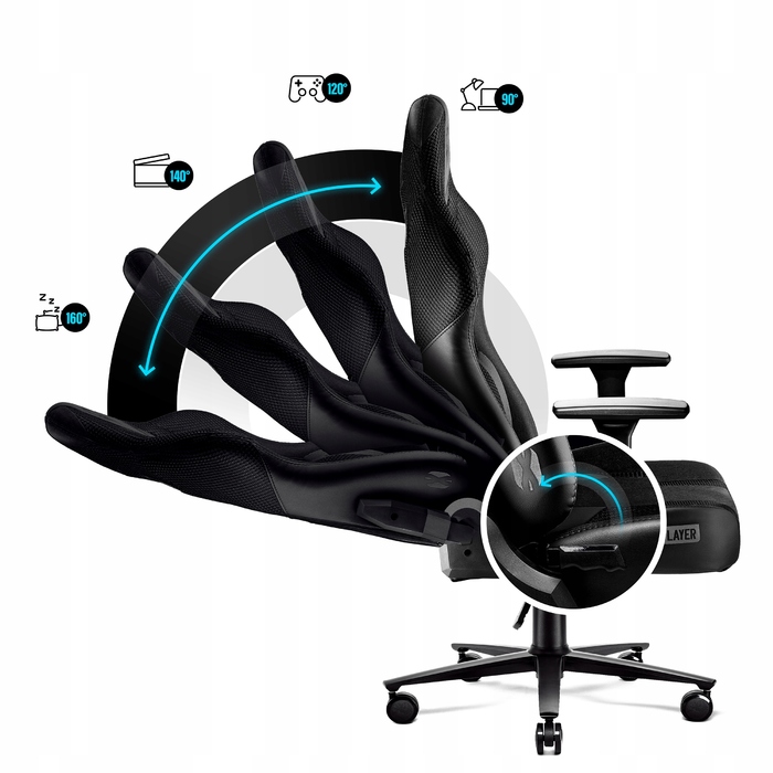 Ігрове крісло Diablo Chairs X-Player 2.0, чорне