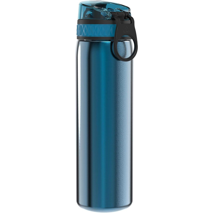 Ion8 Stainless Steel Water Bottle, 600 ml, Leak-Proof, One-Handed Opening, Secure Locking Mechanism, Dishwasher Safe, Flip-Top Lid, Carrying Handle, Easy to Clean, Durable & Scratch-Resistant