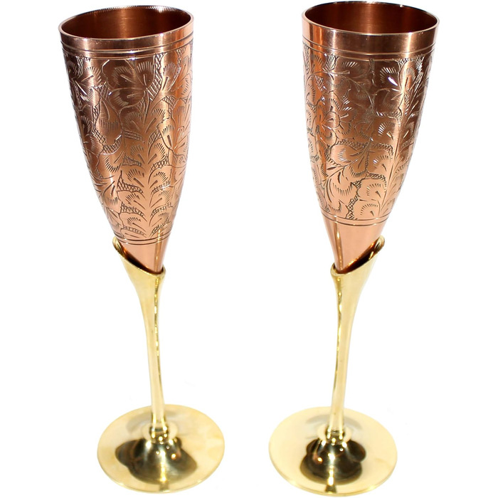 Набір келихів для коньяку та коктейлів StonKraft з мідним покриттям, 2 шт. (мідь, келих для коньяку, келих для коктейлів)