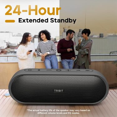 Tribit XSound Plus 2: Портативна Bluetooth колонка 30W з XBass, IPX7, 24 год, чорна