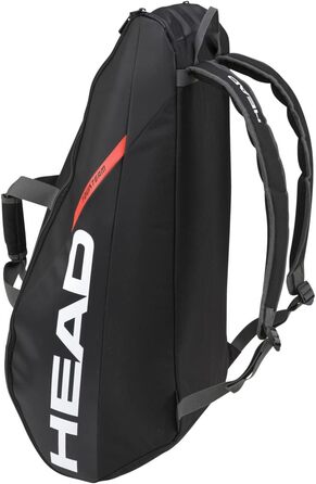 Сумка для тенісу HEAD Tour Racquet Bag M (6R, чорний/помаранчевий) – унісекс, для дорослих