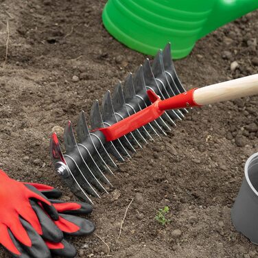 KADAX Scarifier, manual verticutter for garden, lawn, moss, metal garden accessories, cutting rake, cultivator, lawn aerator, hand verticutter (double-sided, with handle)
