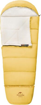 Дитячий спальний мішок Naturehike C180 жовтого кольору для кемпінгу, подорожей, літа, весни, осені - бавовняний, легкий та теплий