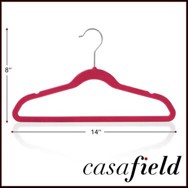 Дитячі оксамитові вішаки для одягу Casafield, 35.6 см, рожеві, набір 50 шт