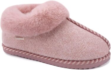 Домашні тапочки COFACE для жінок, зручні, з піною Memory Foam, з фетру, зимові, розмір 36-43 (рожеві, 41 EU)