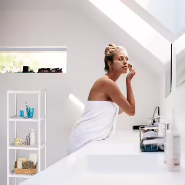 Relaxdays Bamboo Bathroom Shelf, White