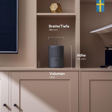 Безструмний осушувач повітря AbsoDry до 25 м² - з поповнюваним пакетом - з переробленого пластику - для вітальні, ванної кімнати, підвалу - осушувач для квартири