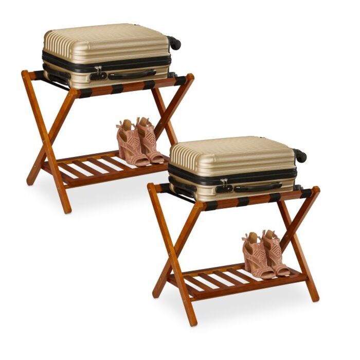 Relaxdays 2-Piece Folding Suit Stand Set