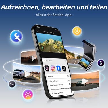 Автомобільний відеореєстратор BOTSLAB G300H Plus 4K Dual-Channel (передня та задня камери), сенсор STARVIS 2, WDR, GPS, 5GHz Wi-Fi, голосове керування, карта пам'яті 64GB, нічний режим