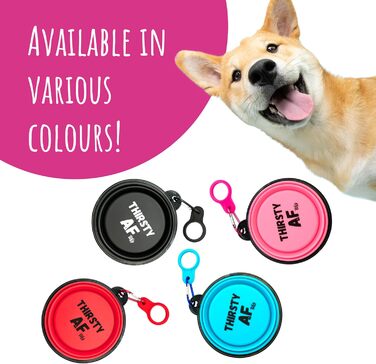 Складаний миска для собак TDL, 350 мл, червоний. Зручна для подорожей, з карабіном та тримачем для пляшки. Підходить для собак та котів.