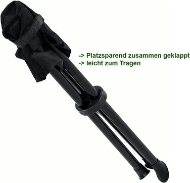 Складаний табурет для кемпінгу 550г, ультралегкий, 3-ногий, висота 40см, сідушка 30см, до 100кг, для фестивалів, виставок, піших прогулянок