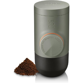 Портативна кавоварка WACACO Minipresso GR2, 18 Бар, для меленої кави, ручна, міні-еспресо машина для подорожей та кемпінгу