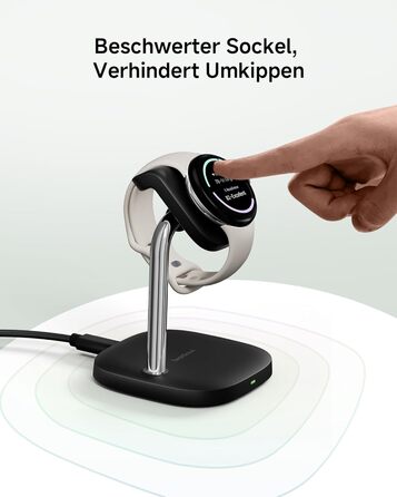 Зарядний пристрій SwanScout 505G2 для Google Pixel Watch 3/2 (не для Pixel Watch 1), магнітний зарядний пристрій, чорний