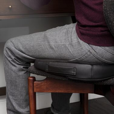 Подушка для геморою та простати Ergonomic Innovations: ортопедичний сидіння для полегшення болю, сидіння після операції, чорний, великий розмір