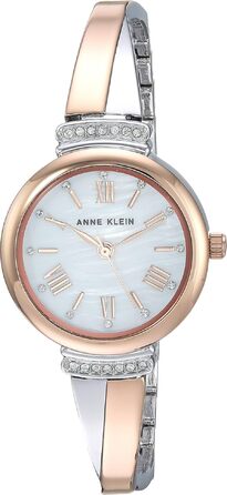 Жіночий набір годинника та браслетів Anne Klein Premium з кристалами, колір рожеве золото та срібло