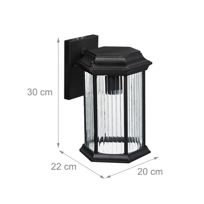 Relaxdays Hexagonal Outdoor Wall Lamp