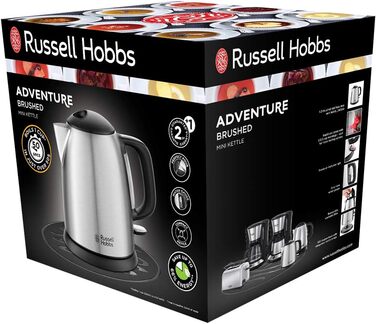 Електричний чайник Russell Hobbs Colours+ 1.0л, нержавіюча сталь, 2400W, з фільтром від накипу