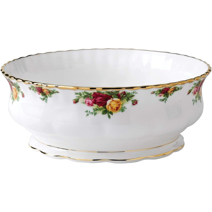 Сервірувальна миска Royal Albert Old Country Roses 28 см, біла з квітковим принтом