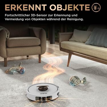 Робот-пилосос та робот-мийник Shark PowerDetect 2-в-1, NeverTouch Pro, самостійне очищення до 60 днів, 3D-LiDAR навігація, NeverStuck, керування через додаток, RV2800ZEEU, 2 щітки, Anti-Micro Pads, 1 капсула