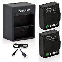 Акумулятор Smatree та швидке подвійне зарядне пристрій для GoPro HERO3+, HERO3 - заміна GoPro AHDBT-201, AHDBT-301, AHDBT-302, AHBBP-301, ACARC-001, AWALC-001 G3-1