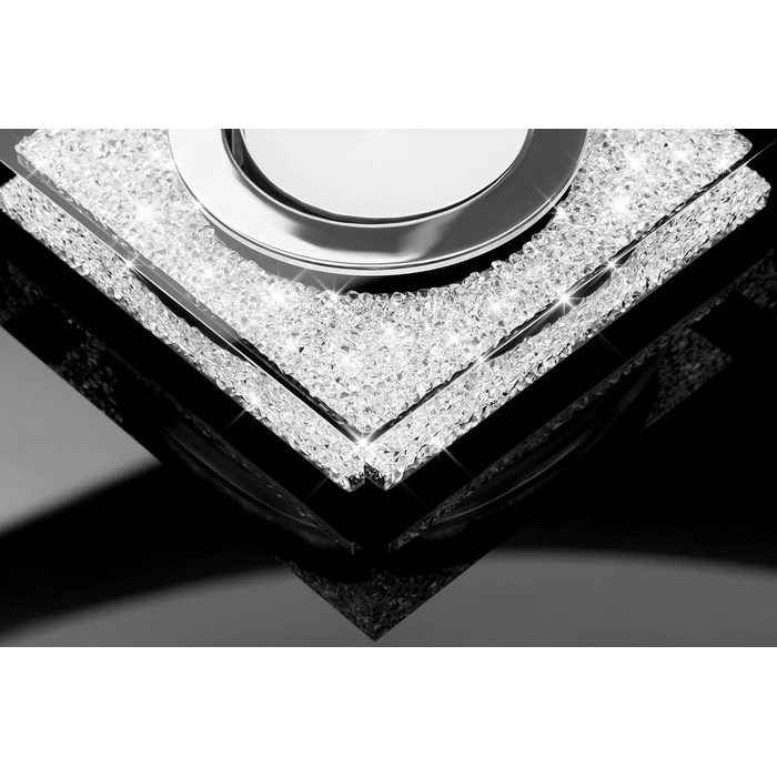 Вишуканий підсвічник лотос із кристалами Swarovski, чорний, сучасний декор для столу, новорічна прикраса