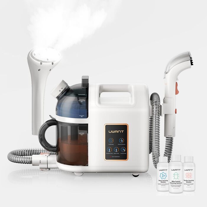 UWANT Теперішній пилосос для килимів, для диванів, килимів, м'яких меблів, мокрий/сухий пилосос з сильною потужністю всмоктування 12000Pa, 70dB (B200-білий-з щіткою для прасування)