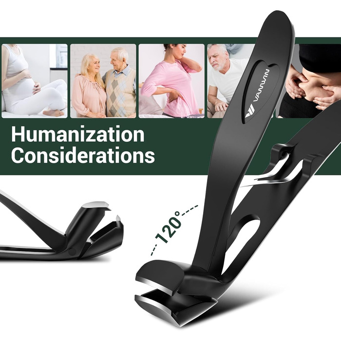 Набір для стрижки нігтів (3 шт.) з контейнером, нержавіюча сталь, для товстих нігтів