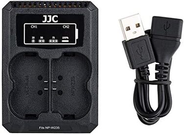 Зарядний пристрій JJC для акумуляторів Fujifilm NP-W235 (Dual USB) - сумісний з X-H2S, X-T4, BC-W235