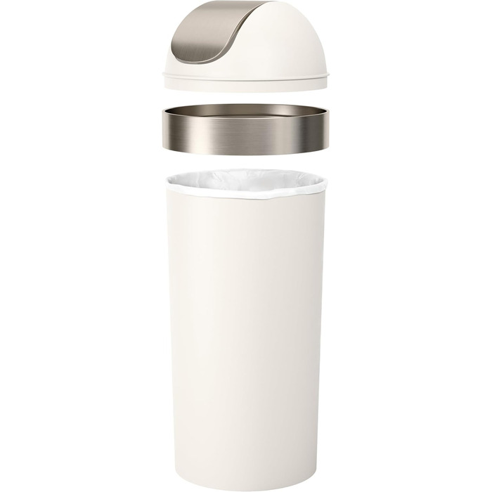 Сміттєве відро Umbra Venti Swing-Top 16.5 гал. (62 л) – велике, 89 см, сіре (сучасний дизайн)