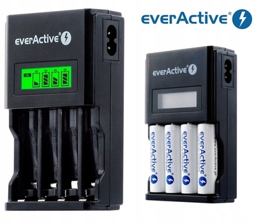 Набір Everactive: зарядний пристрій для AAA AA + 4 акумулятори Eneloop 2000mAh Ni-MH AA (R6)