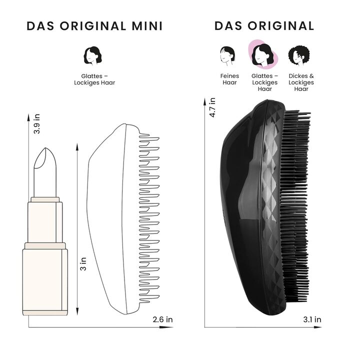Тізер Tangle Teezer Original Black Panther - професійна щітка для волосся, чорна, для розплутування та масажу шкіри голови