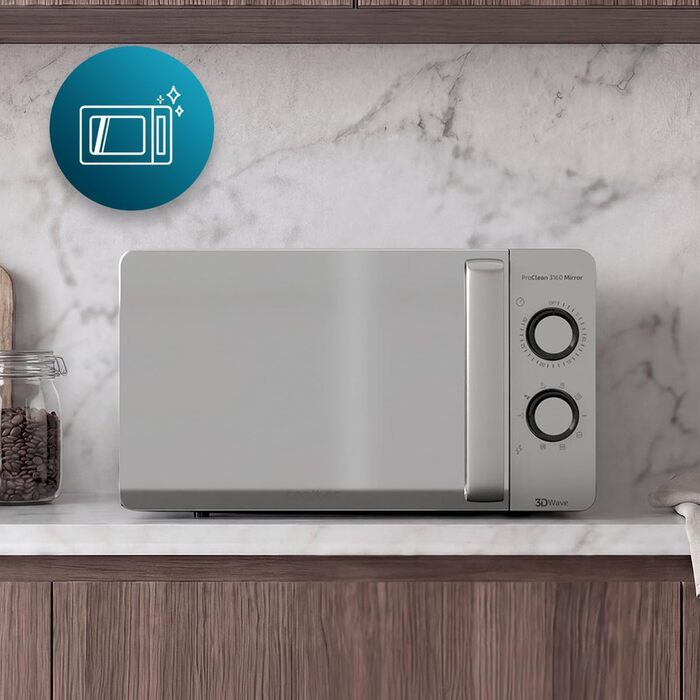 Мікрохвильова піч Cecotec Proclean 3060 Mirror Wave, 20л, з грилем та дзеркальною дверцяткою MirrorDoor