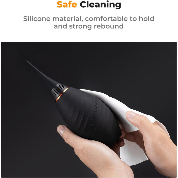 Набір для чищення фото- та відеокамер K&F Concept 10 в 1: DSLR, об'єктиви, мобільні телефони. Включає серветки, продувальну помпу, рідину для чищення та олівець для лінз.