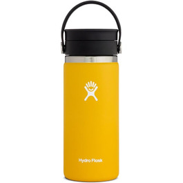 Hydro Flask 473ml Stainless Steel Travel Mug - Insulated Coffee Tumbler with Flex Sip Lid - Leakproof & Wide Mouth