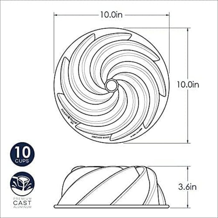 Форма для випічки Nordic Ware Gold, алюміній, 26 см (80677)