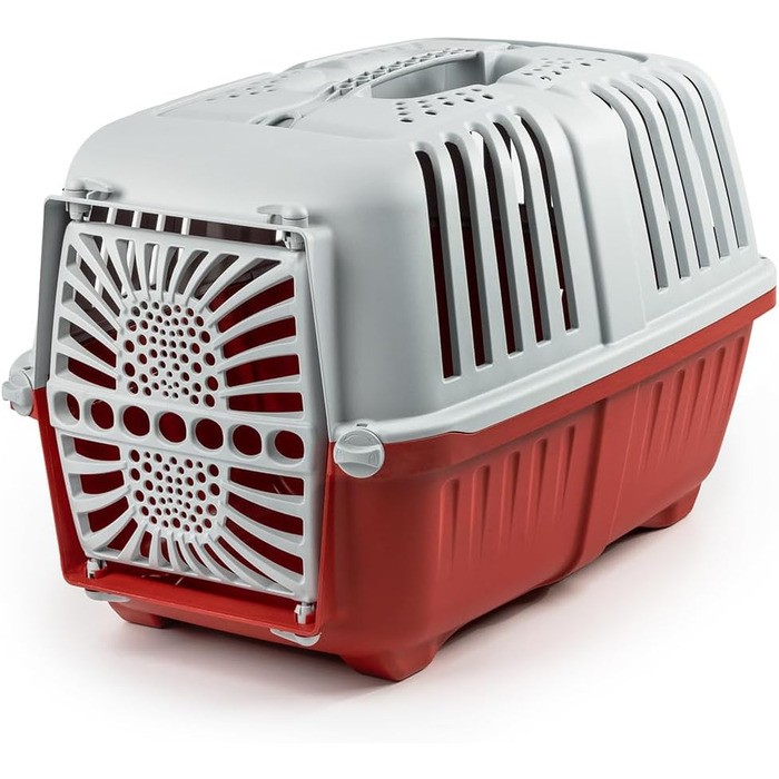 Транспортна переноска для собак Lionto, 55x36x36 см, з ручкою, для собак та котів до 15 кг, синій колір