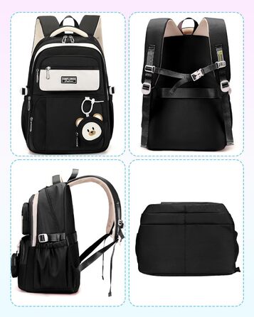 Дитячий рюкзак для дівчаток Kinderrucksack: 32L, 2-10 клас, легкий, з дихаючою спинкою та м'якими лямками. Ідеальний для школи.