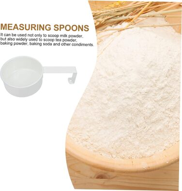 Amosfun 3-Piece Measuring Spoon Set Stainless Steel Kitchen Machine Cooking Utensils Coffee Measuring Ring Sifter Measuring Cup Coffee Teaspoon Spoon For Coffee Powder Stainless Steel White 4 Pieces * 3